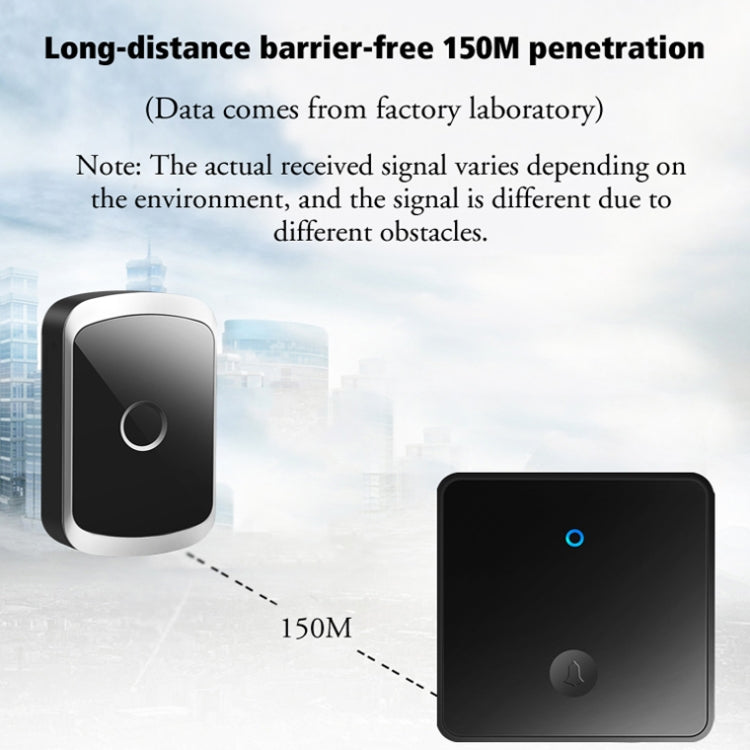 CACAZI FA50 1 For 1 Push-button Self-generating Wireless Doorbell CACAZI FA50 1 For 1 Push-button Self-generating Wireless Doorbell